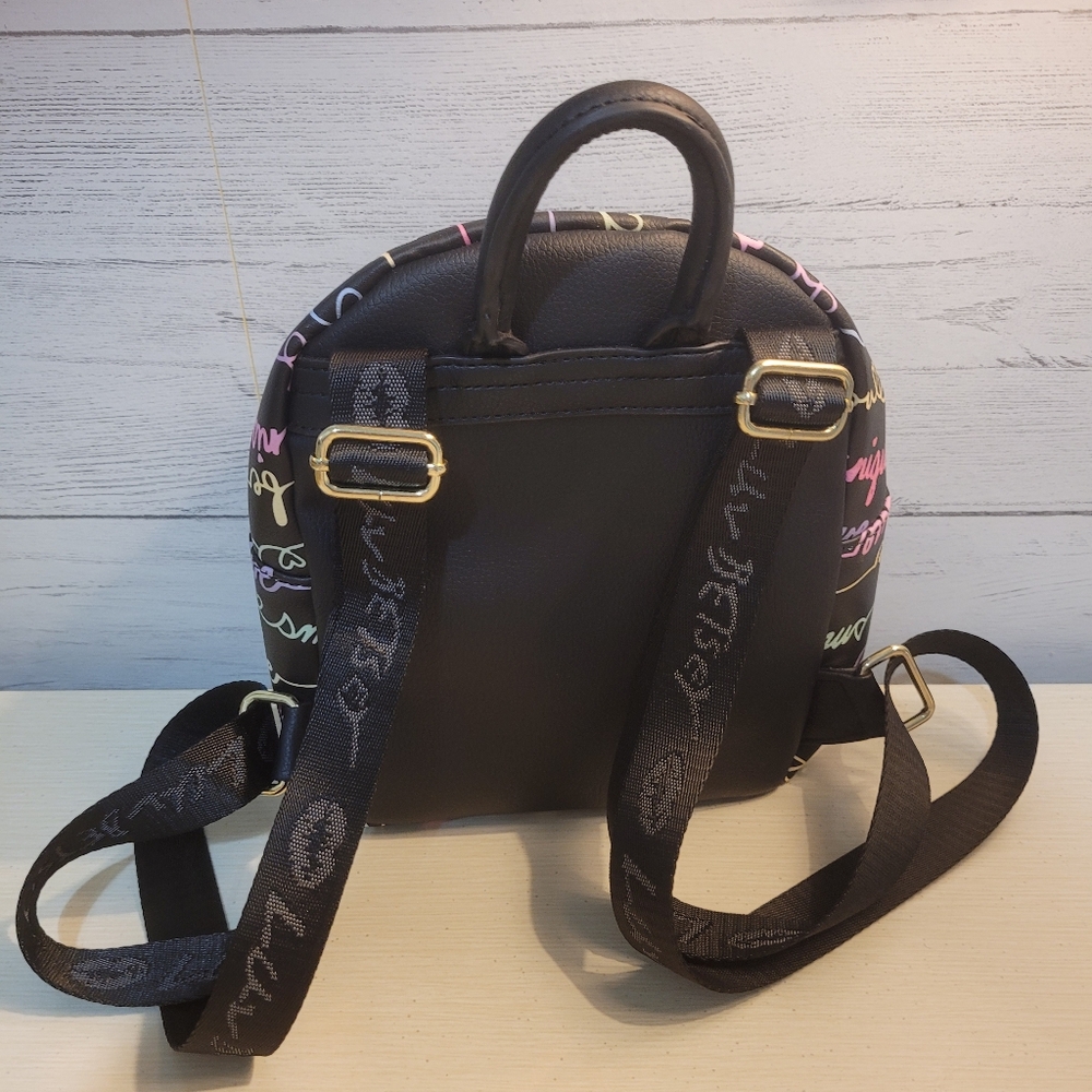 Betsy Luv Betsy Johnson Small Backpack with Colorful Signature Script - Picture 5 of 7